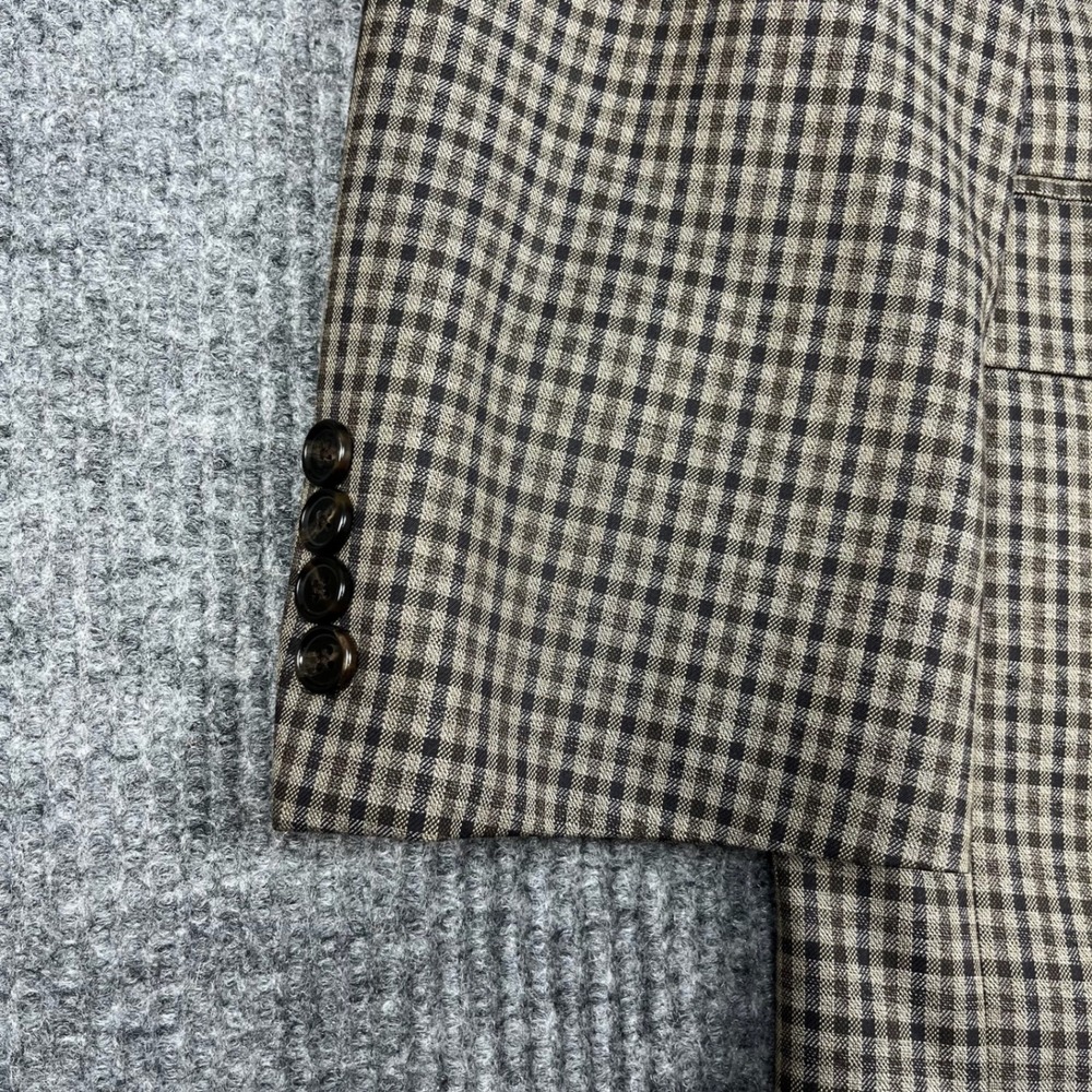 Lauren Ralph Lauren Sport Coat Mens 42R Brown Plaid Blazer Classic Two Button - Picture 8 of 14